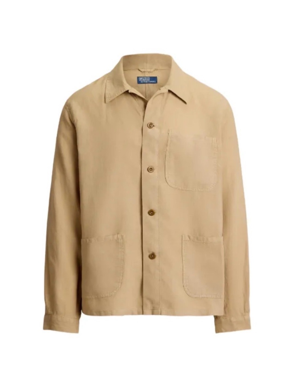 Polo by Ralph Lauren Men's Beige Cotton/Linen Shirt Jacket. 53% linen 47% Cotton